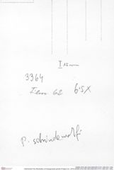 Historisches Foto (Rückseite) von Eopaguropsis grandis (Fraaije et al., 2019) (NHMW-AFW-GEO-BACHMAYER-FOTO-1990-0041-3364)